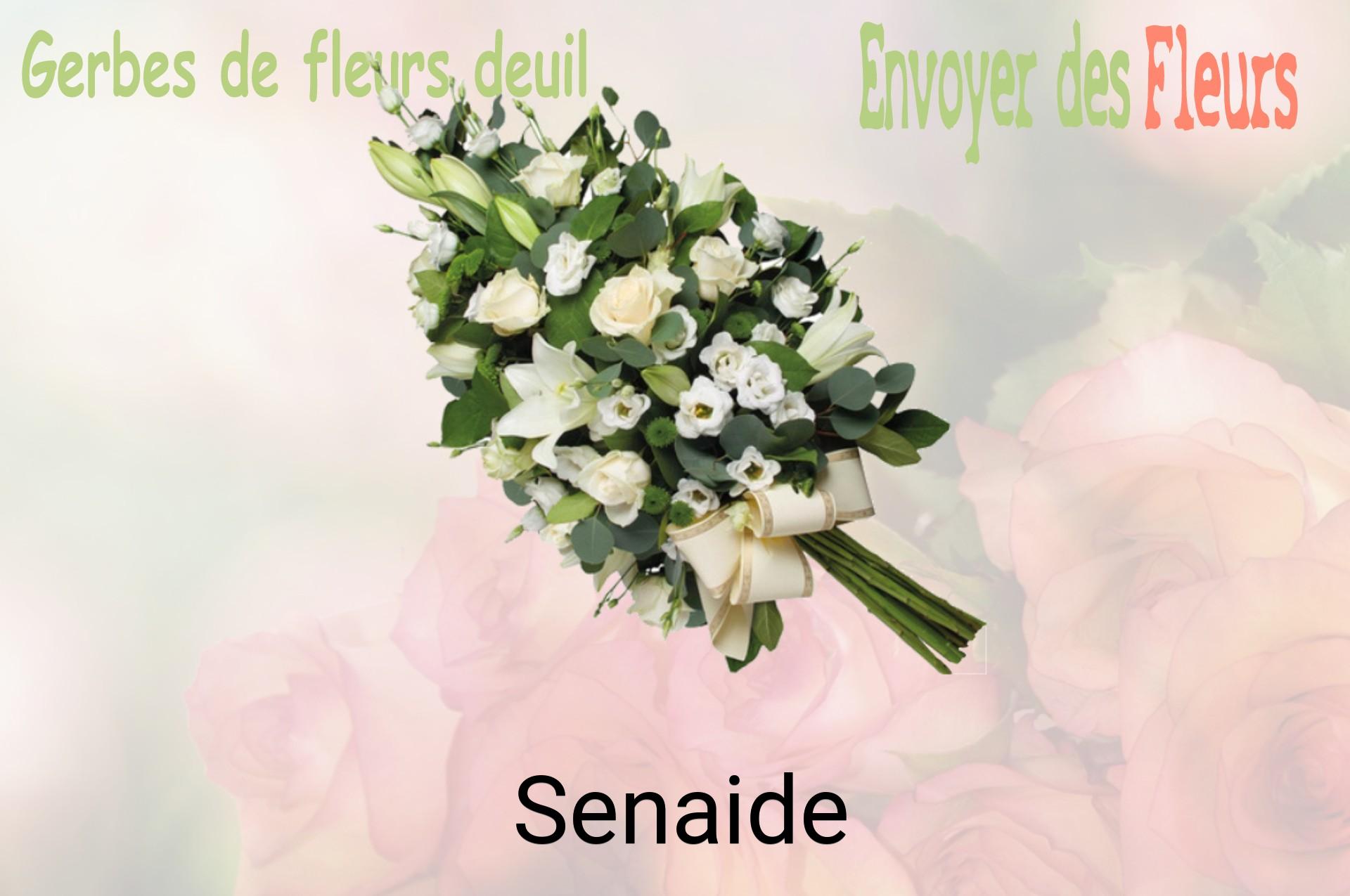 Gerbe de fleurs de deuil livrée à Senaide